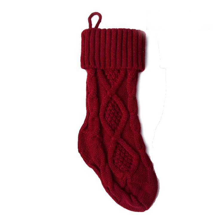 Christmas Knitted Wool Diamond Socks Ornaments