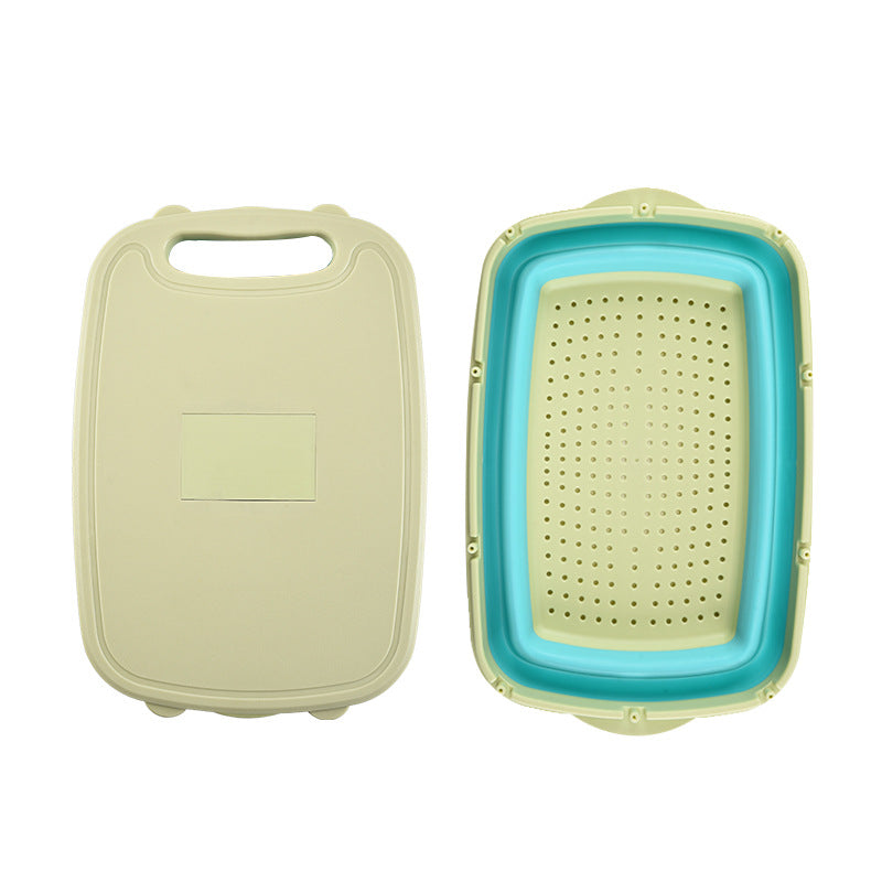 Material Washing And Draining Basket With Cutting Board