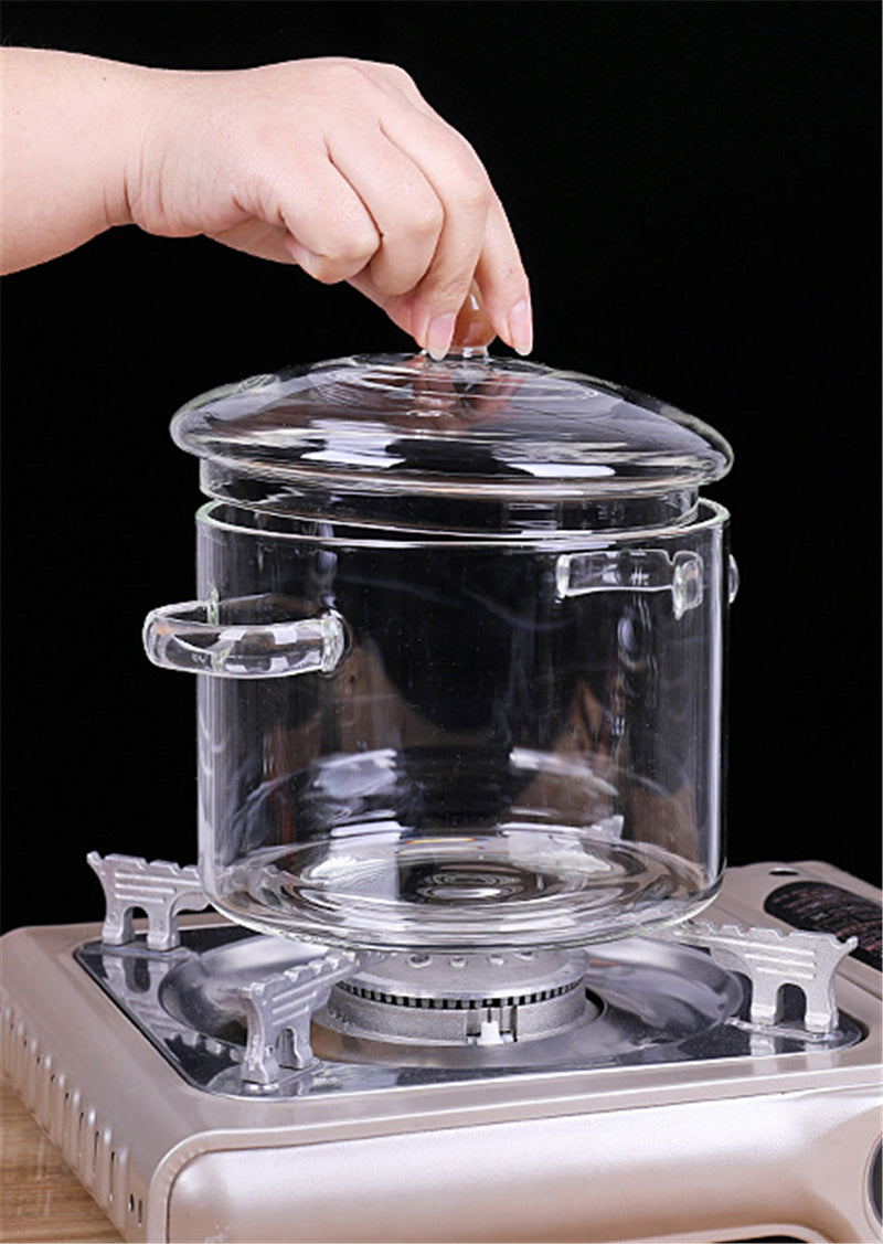 Glass Pot Stove Pot Kitchen Transparent Mini Soup Pot Stove Stove Cooking Tools Accessories