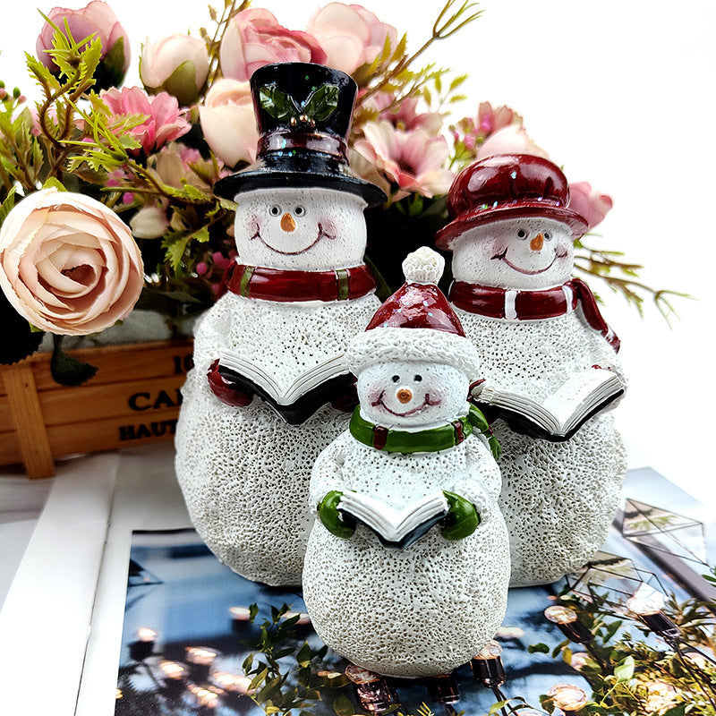 Christmas Snowman Resin Decorations Ornaments