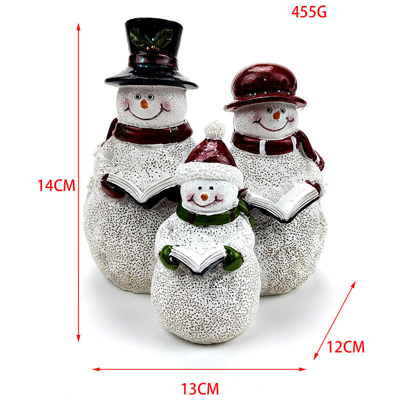 Christmas Snowman Resin Decorations Ornaments