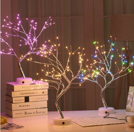 Christmas Decoration Night Light LED Pearl Tree Light Starry Touch Light