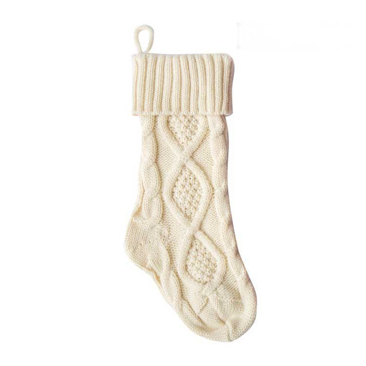 Christmas Knitted Wool Diamond Socks Ornaments