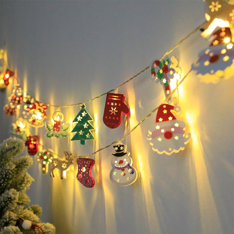 2023 Christmas LED Light String Santa Claus Elk Snowman Xmas Ornament String Light Christmas Decorations 2023 New Year Navidad Gift - Axooms