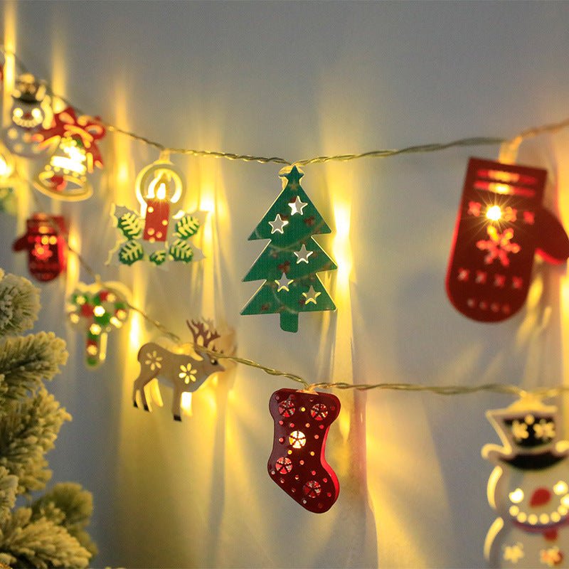 2023 Christmas LED Light String Santa Claus Elk Snowman Xmas Ornament String Light Christmas Decorations 2023 New Year Navidad Gift - Axooms