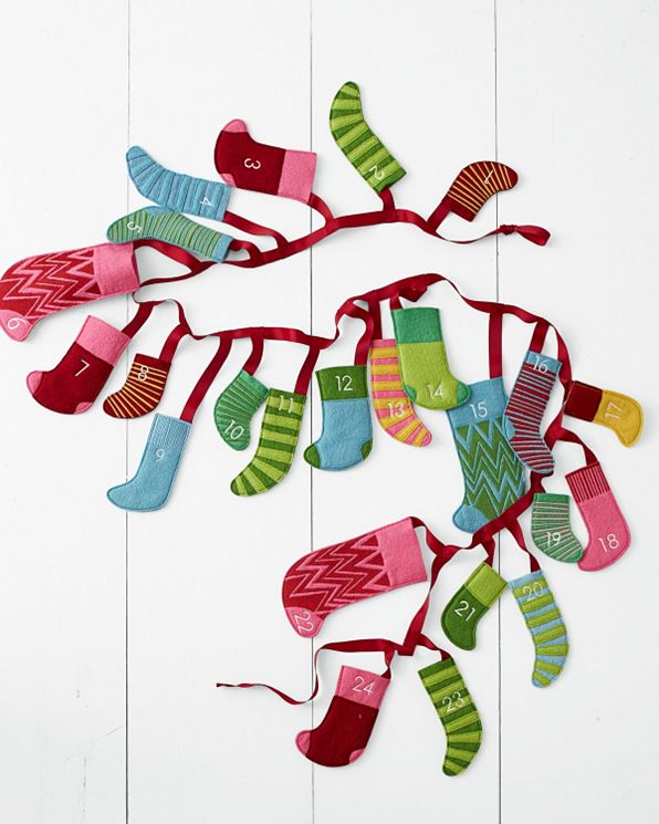 24 Christmas Wool Sock Ornaments Handmade - Axooms