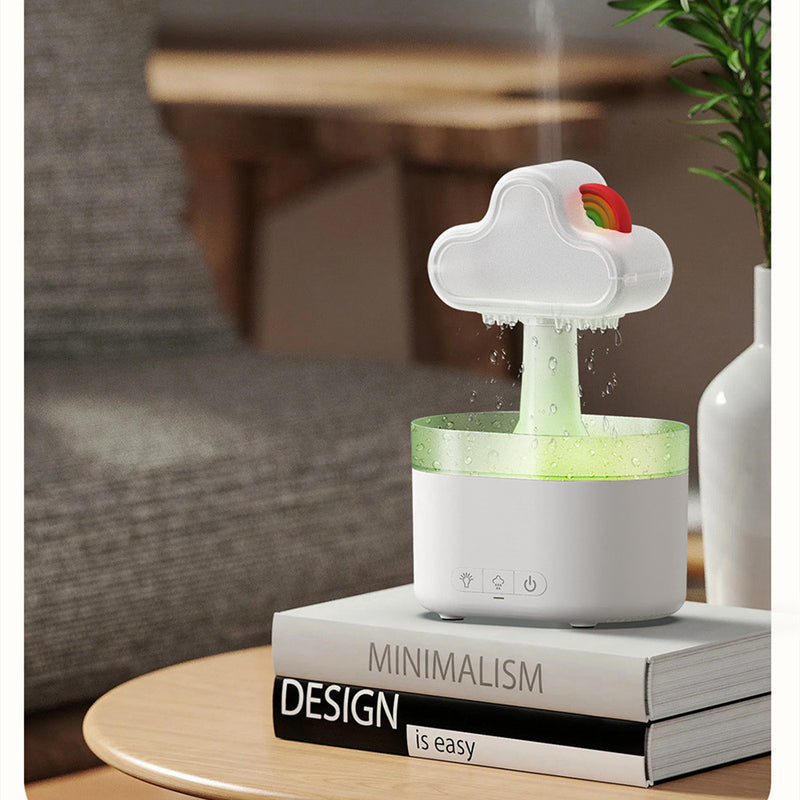 Rainbow Cloud Rain Humidifier Colorful Atmosphere Night Atomization