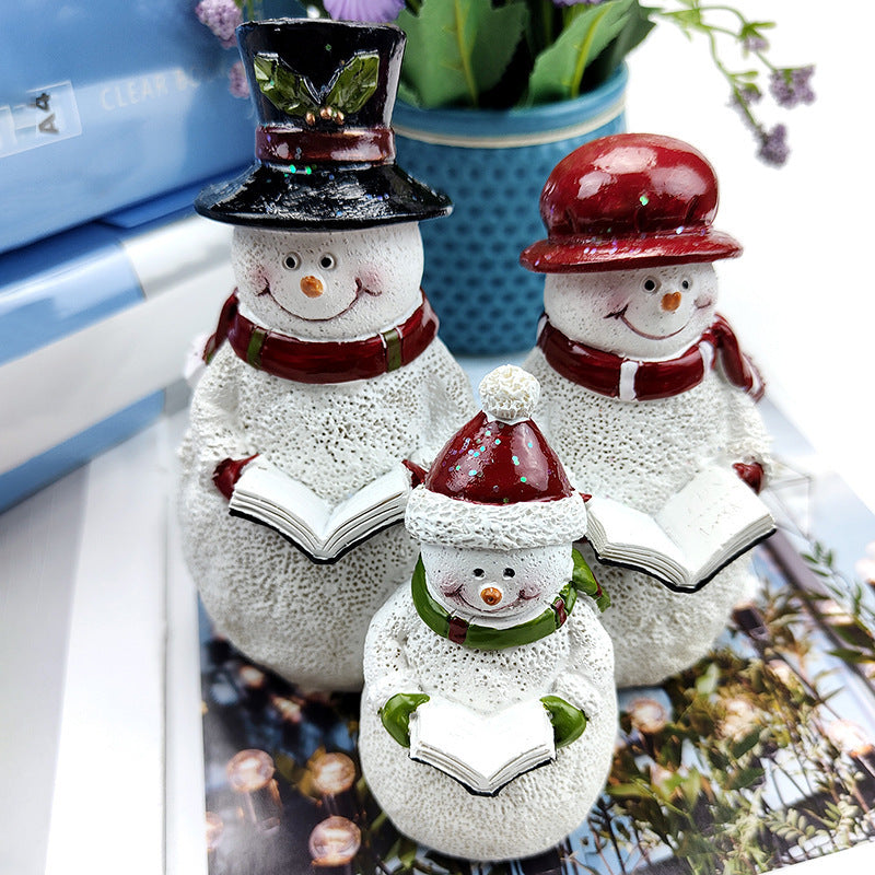 Christmas Snowman Resin Decorations Ornaments