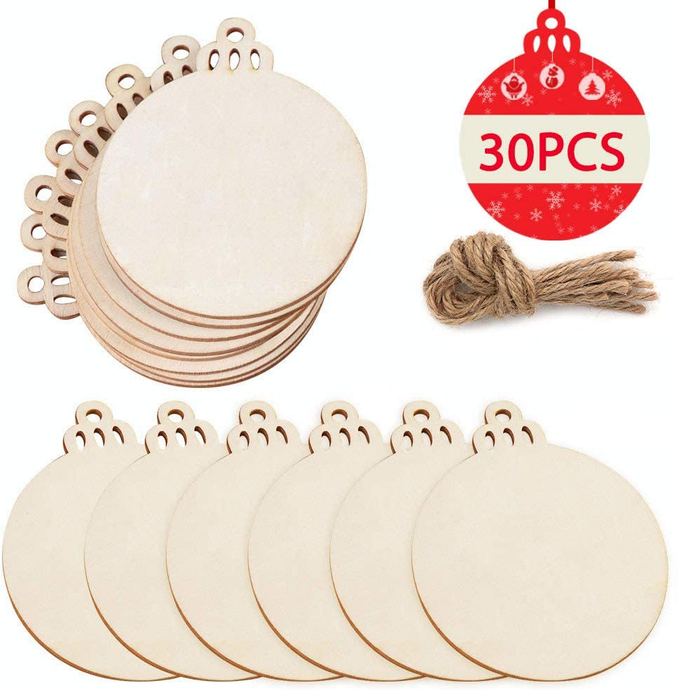 Wood Piece DIY Wooden Christmas Ornaments