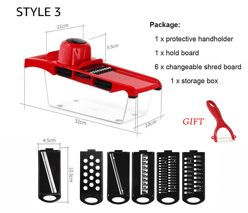 Multi-functional stainless steel grater