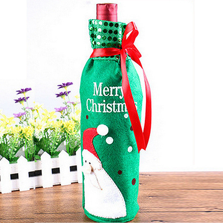 Christmas Ornament wine bottle set Christmas decorations red wine gift gift bag