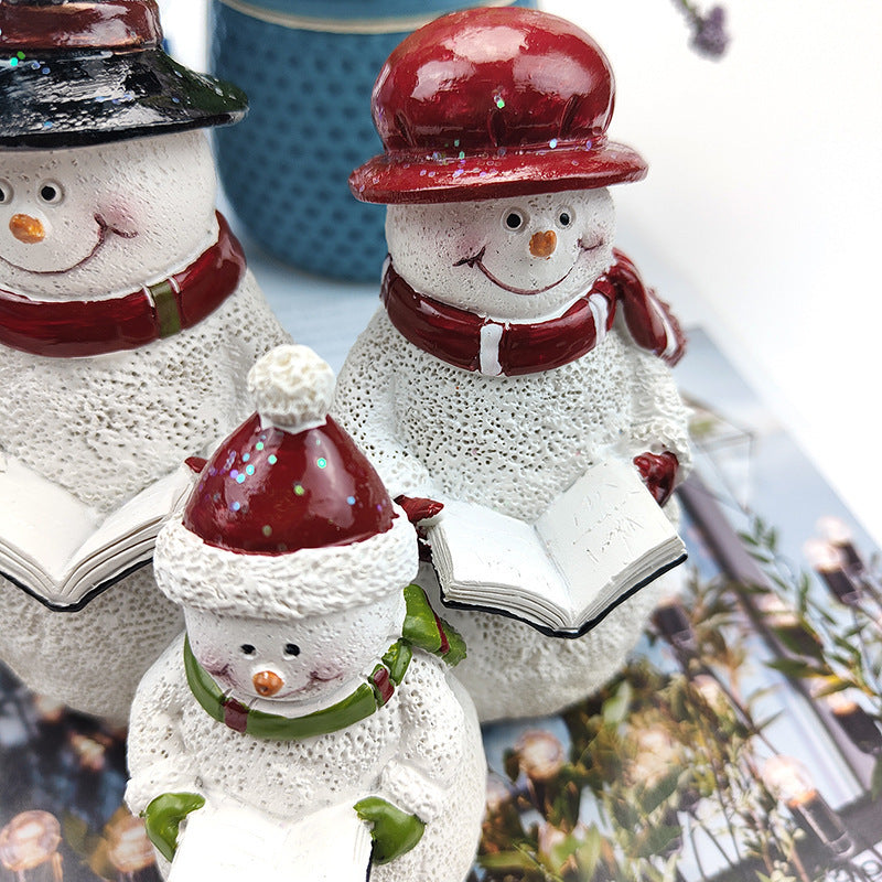 Christmas Snowman Resin Decorations Ornaments