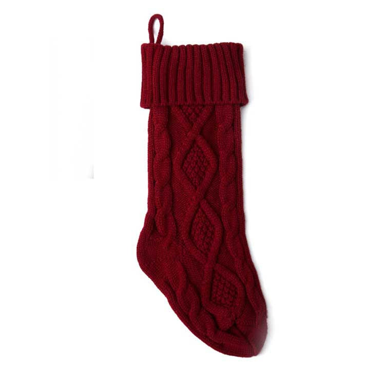 Christmas Knitted Wool Diamond Socks Ornaments