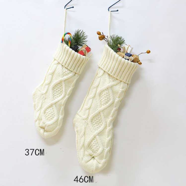 Christmas Knitted Wool Diamond Socks Ornaments