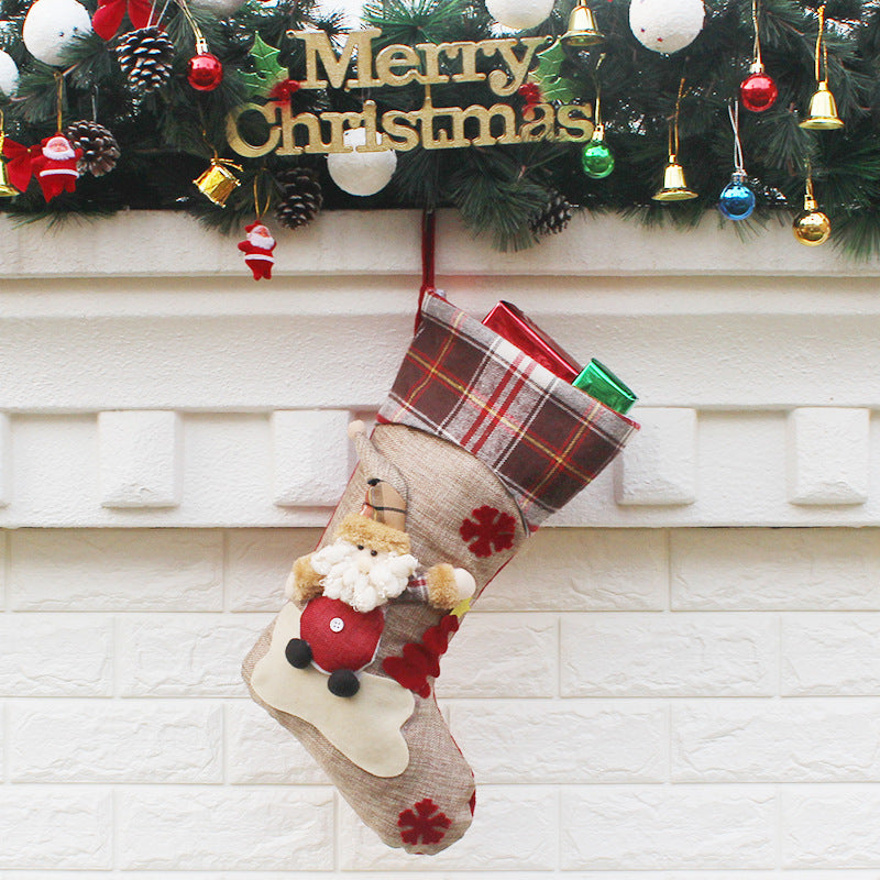 Christmas decorations, decorations, New Year gifts, Santa Claus socks, socks, sock gift bags