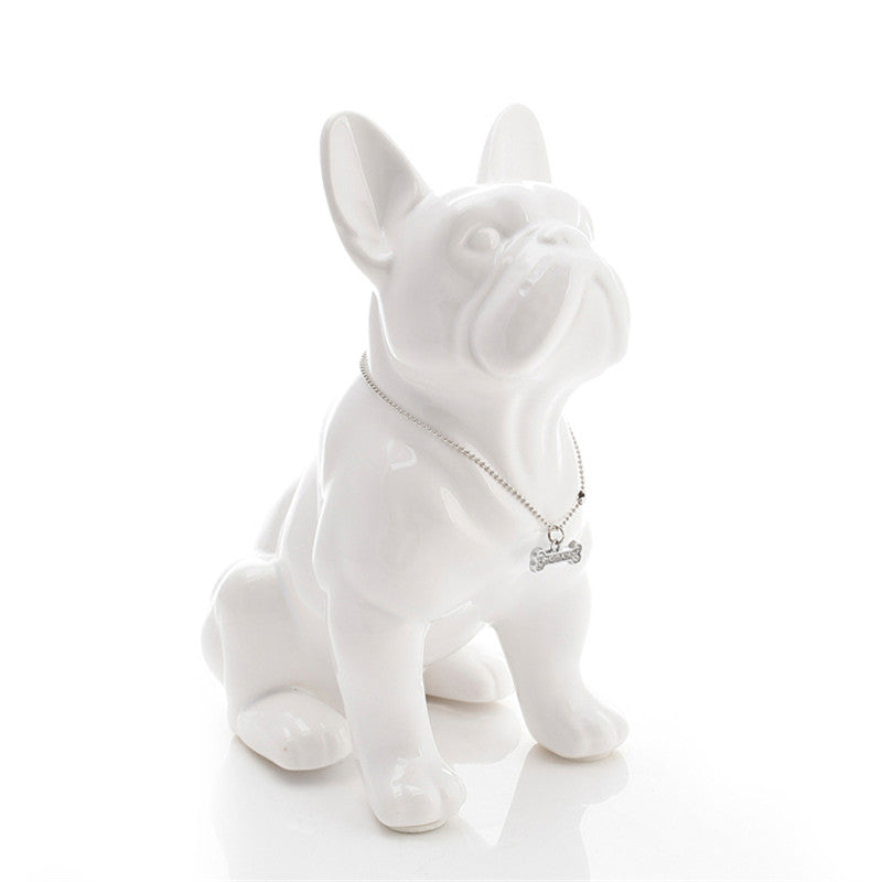 Art sculpture ceramic dog