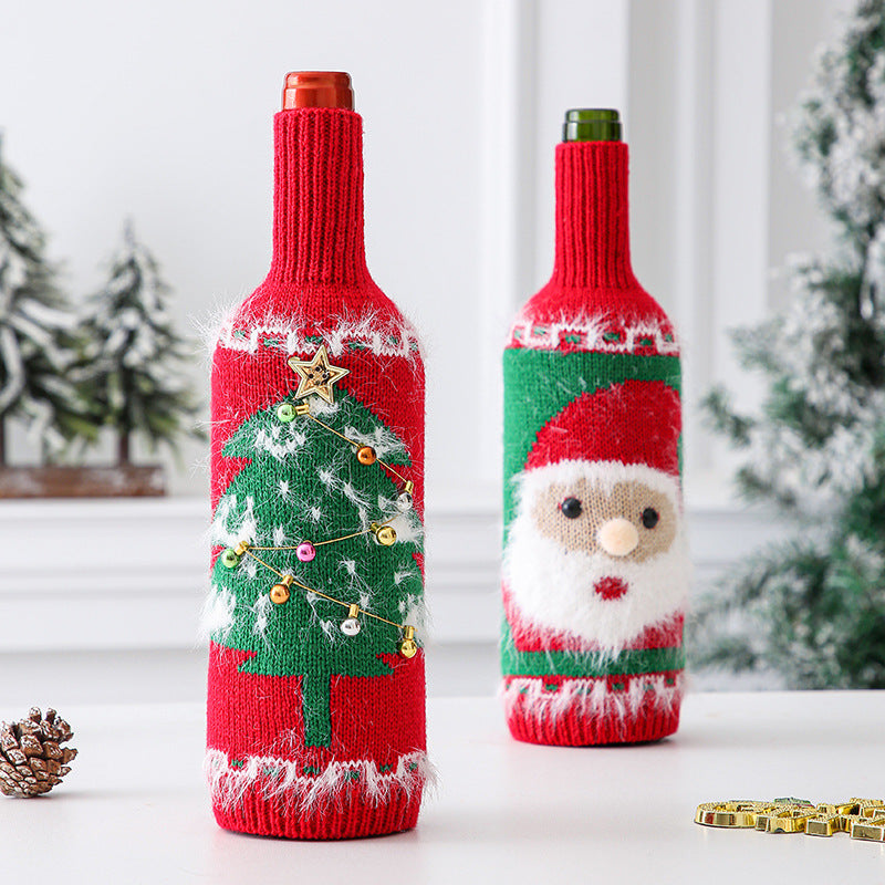 Christmas Decoration Bottle Cover Domestic Ornaments