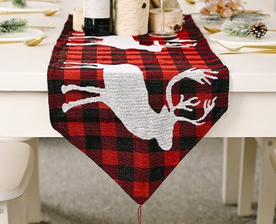 Christmas decorations knitting cloth table flag