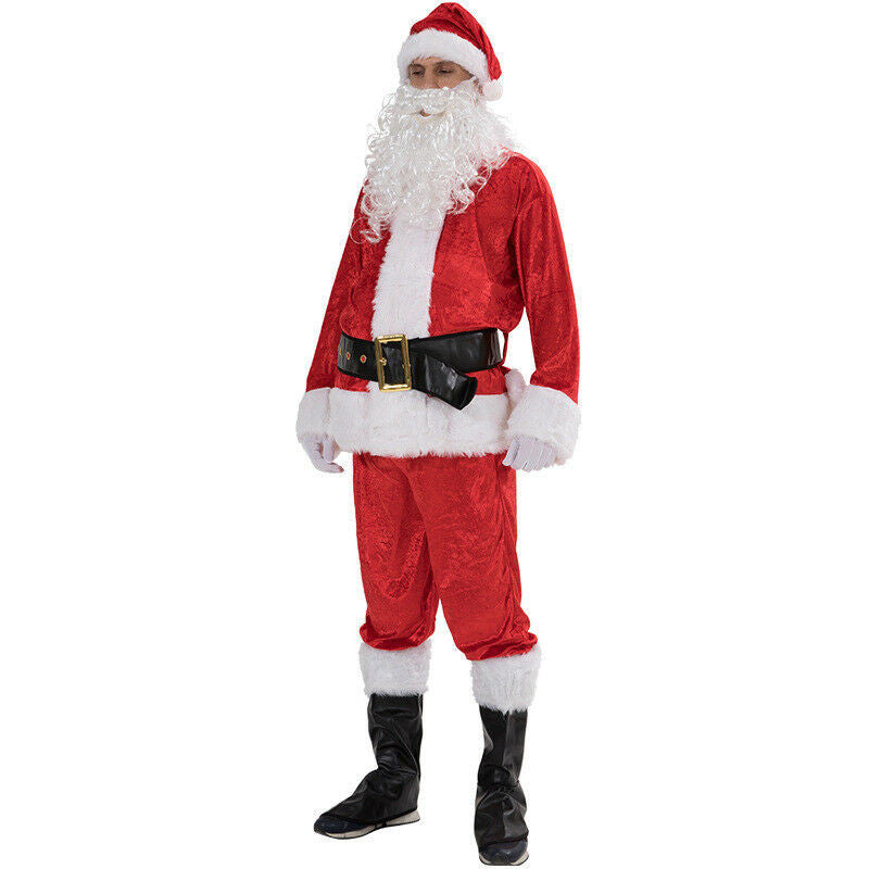 Plus Size Santa Claus Costume For Adults Men Women Christmas Carnival Cosplay Red Plus Size Suit Fancy Costumes