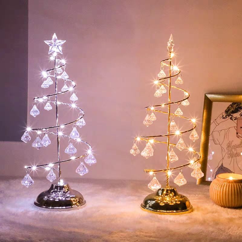 Christmas Decoration Lights Creative Crystal Ornaments Night Light Scene Layout Christmas Tree Factory Direct Sales