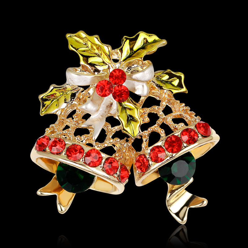 Christmas Series Ornaments KC Gold Full Diamond Christmas Bell