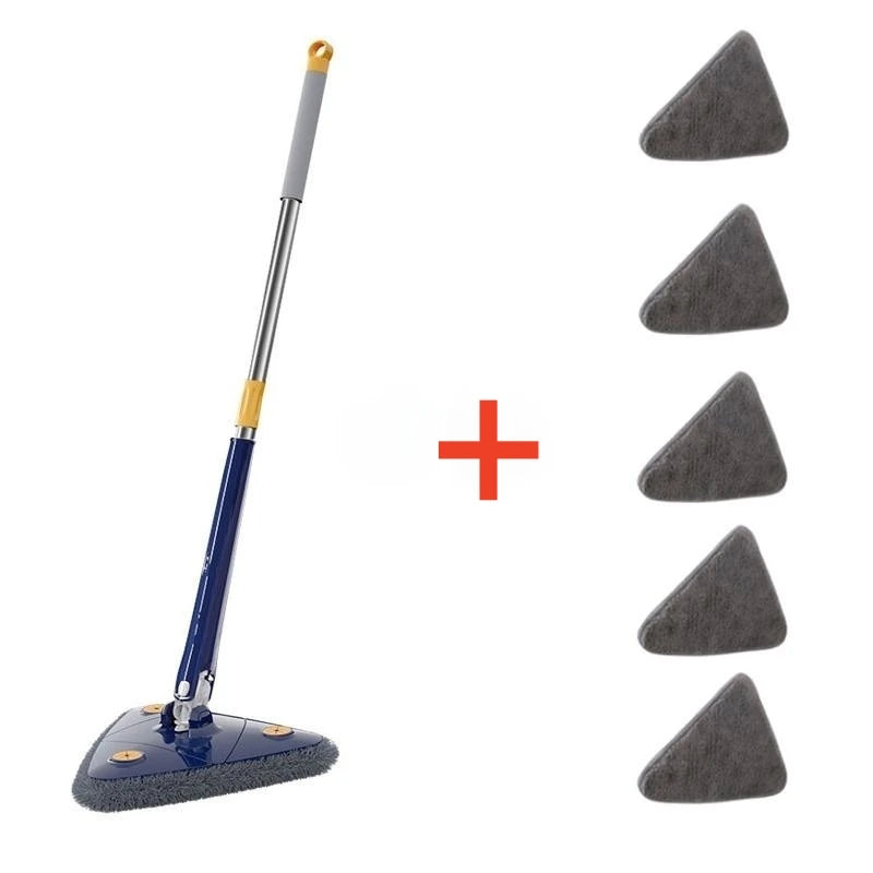 New Iengthened Triangular Mop 360-Degree Telescopic Rotatable Adjustable Floor Cleaning Mop Absorbent Wet And Dry Dual-use Clean