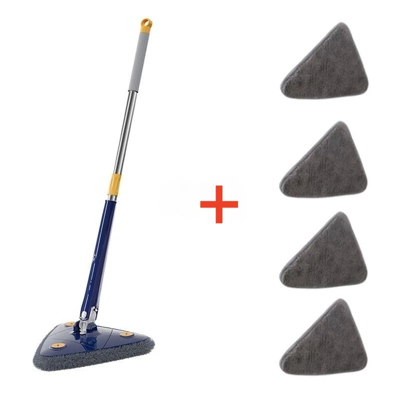 New Iengthened Triangular Mop 360-Degree Telescopic Rotatable Adjustable Floor Cleaning Mop Absorbent Wet And Dry Dual-use Clean