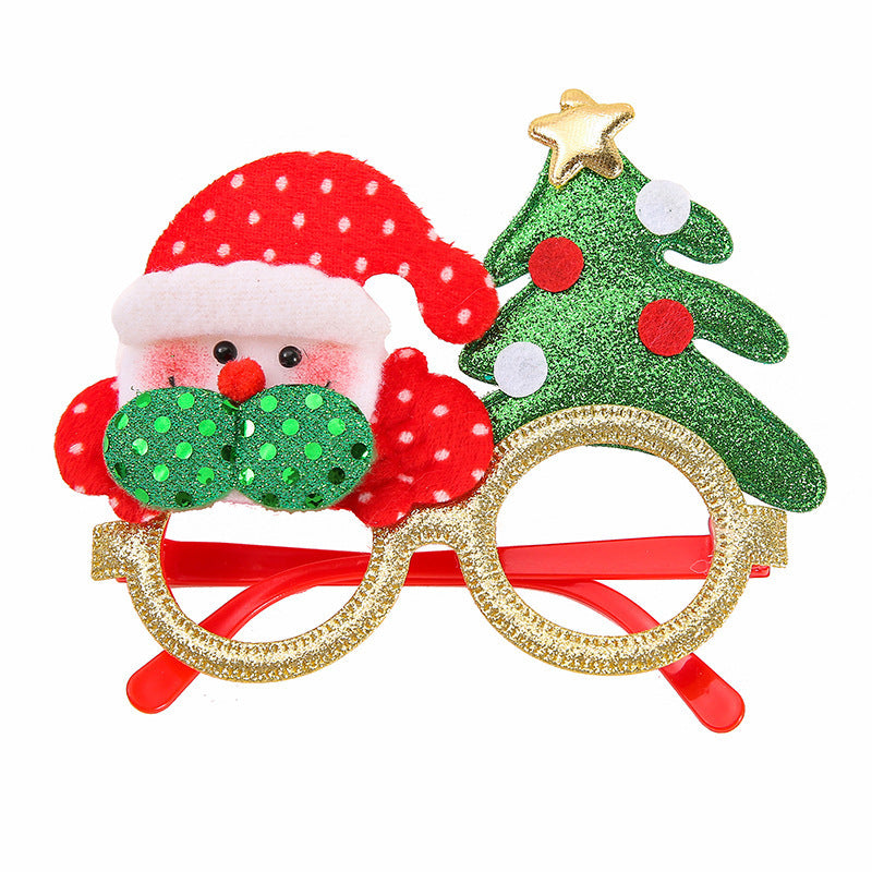 New Christmas Cartoon Headband Adult Children Gift Santa Claus Snowman Antlers Glasses Christmas Decoration Glasses