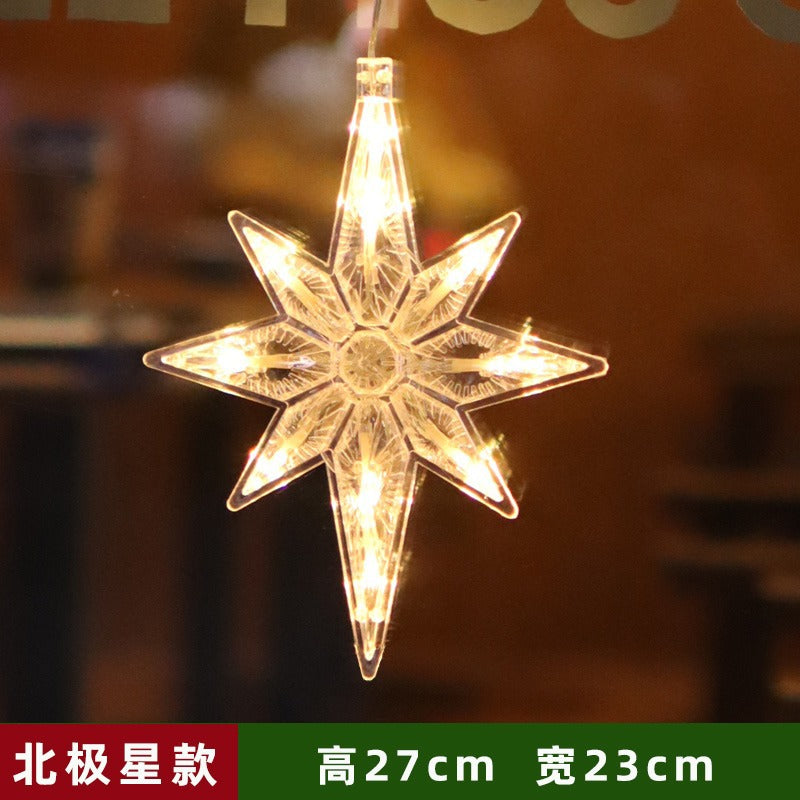 Led Christmas Light String Ins Window Suction Cup Chandelier Creative Christmas Decoration Light String Scene Layout Lantern Wholesale