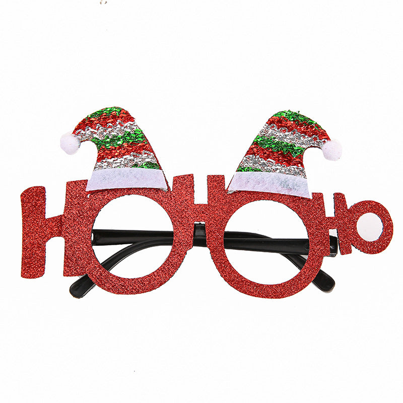 New Christmas Cartoon Headband Adult Children Gift Santa Claus Snowman Antlers Glasses Christmas Decoration Glasses