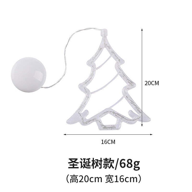 Window Suction Cup Chandelier Creative Christmas Decoration Light String Scene Layout Lantern