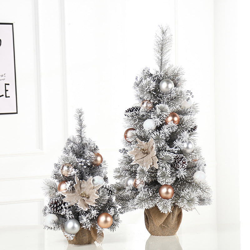 Mini Christmas Tree Christmas Decoration Silver Wind Home Decoration