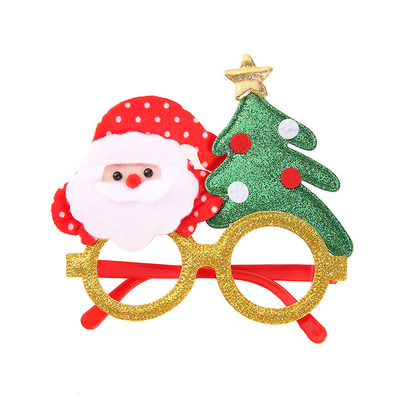 New Christmas Cartoon Headband Adult Children Gift Santa Claus Snowman Antlers Glasses Christmas Decoration Glasses