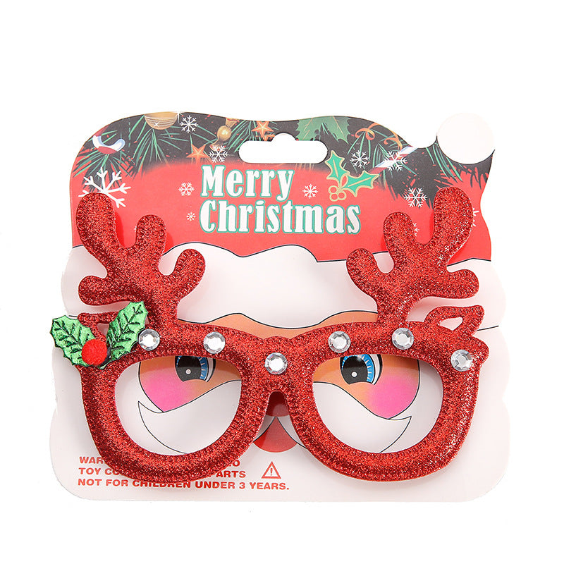 New Christmas Cartoon Headband Adult Children Gift Santa Claus Snowman Antlers Glasses Christmas Decoration Glasses