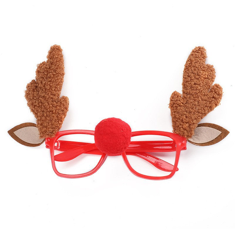 New Christmas Cartoon Headband Adult Children Gift Santa Claus Snowman Antlers Glasses Christmas Decoration Glasses