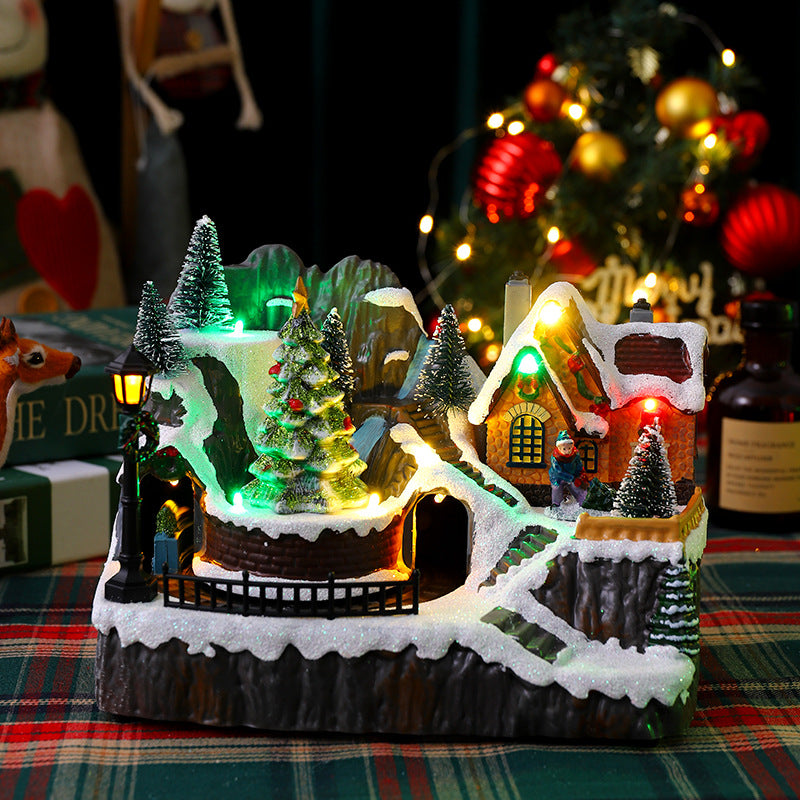 Christmas Decorations Luminous Music Box Ornaments