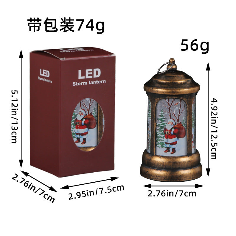 2023 Hong Kong Love New Christmas Wind Lamp Santa Night Light Portable Small Oil Lamp Christmas Decorations Gifts