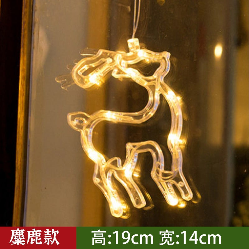 Led Christmas Light String Ins Window Suction Cup Chandelier Creative Christmas Decoration Light String Scene Layout Lantern Wholesale