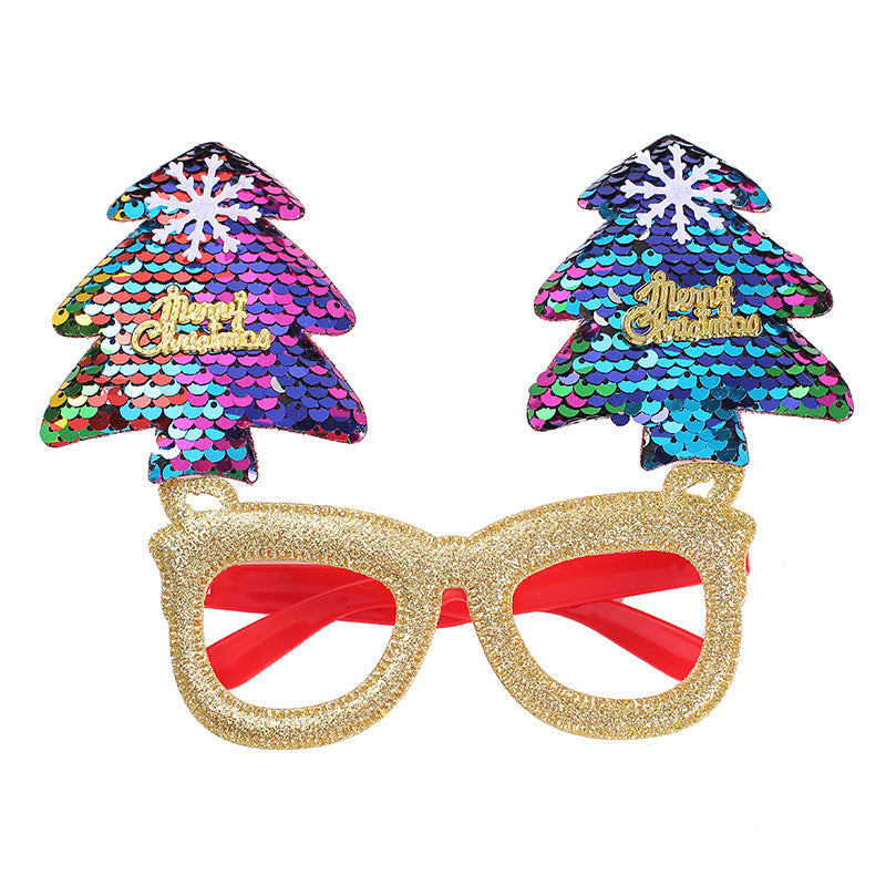 New Christmas Cartoon Headband Adult Children Gift Santa Claus Snowman Antlers Glasses Christmas Decoration Glasses