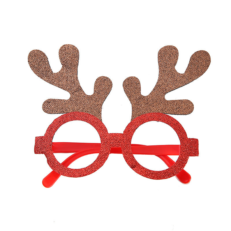 New Christmas Cartoon Headband Adult Children Gift Santa Claus Snowman Antlers Glasses Christmas Decoration Glasses