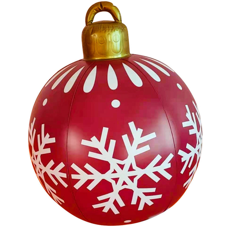 Christmas Decoration Balloon 60cm Outdoor Fun Festival Atmosphere Printing Pvc Inflatable Toy Ball