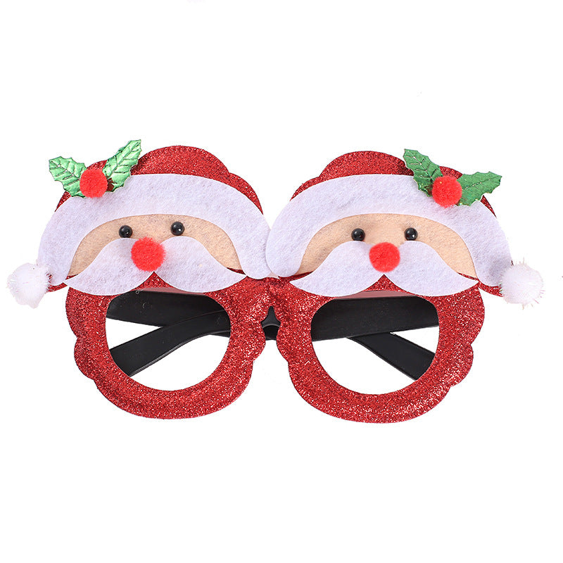 New Christmas Cartoon Headband Adult Children Gift Santa Claus Snowman Antlers Glasses Christmas Decoration Glasses