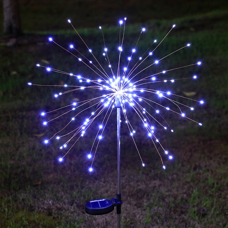 LED Solar Ground Fireworks Lights Outdoor Lawn Garden Christmas Decoration Copper Wire Lights Dandelion Lights