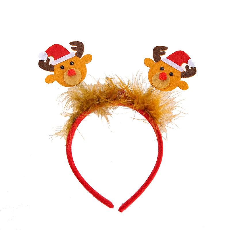 New Christmas Cartoon Headband Adult Children Gift Santa Claus Snowman Antlers Glasses Christmas Decoration Glasses