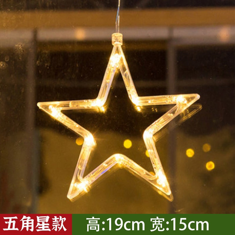 Led Christmas Light String Ins Window Suction Cup Chandelier Creative Christmas Decoration Light String Scene Layout Lantern Wholesale