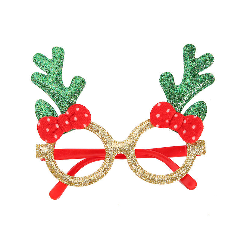 New Christmas Cartoon Headband Adult Children Gift Santa Claus Snowman Antlers Glasses Christmas Decoration Glasses