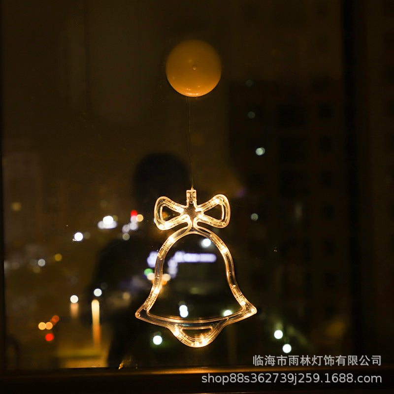 LED Christmas Decoration Lights Santa Claus Snowman Shape Window Suction Cup Lights Christmas Tree Holiday Decoration Lights