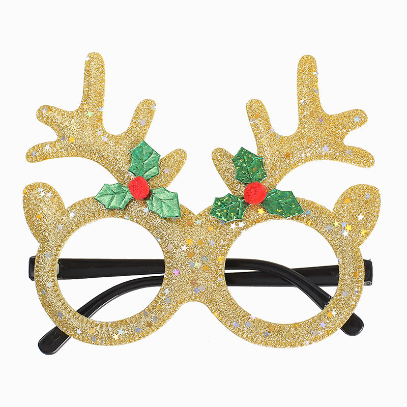 New Christmas Cartoon Headband Adult Children Gift Santa Claus Snowman Antlers Glasses Christmas Decoration Glasses