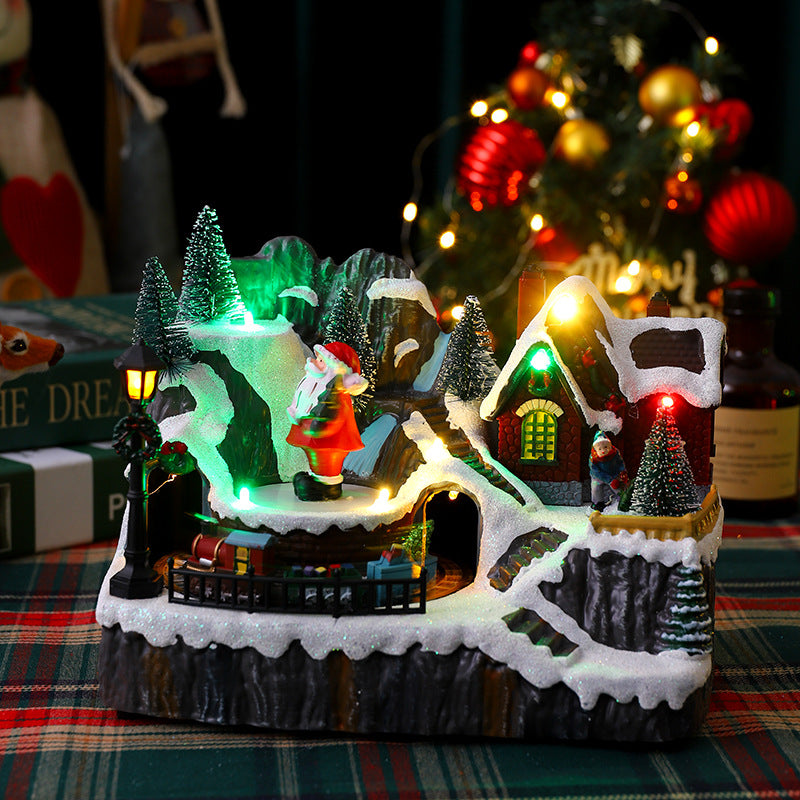 Christmas Decorations Luminous Music Box Ornaments