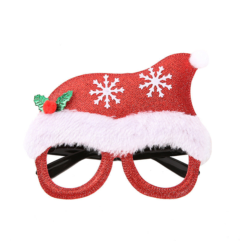 New Christmas Cartoon Headband Adult Children Gift Santa Claus Snowman Antlers Glasses Christmas Decoration Glasses